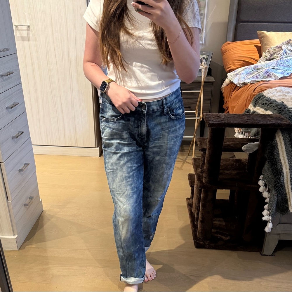 Classic Blue Straight Leg Jeans for Women